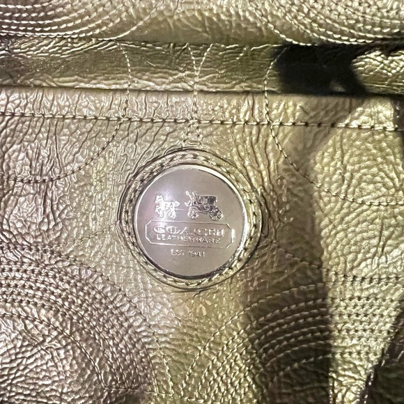 Coach Shimmering Gold Shoulder Bag - Picture 2 of 16